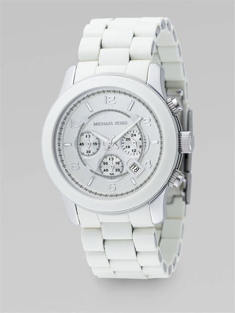 michael kors watch white strap